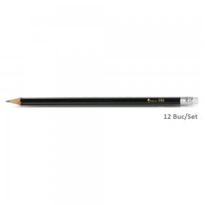 Set de 12 Creioane FORPUS Grafit, Mina HB, Corp Negru din Lemn Hexagonal cu Radiera, Creion, Creion Grafit, Creion Desen, Grafit Creion, Creioane Grafit, Creioane HB, Creion HB, Set Creioane Grafit, Set Creioane HB, Creioane cu Radiera