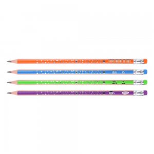 Set 72 Creioane Daco SLS, cu Radiera, Corp Diverse Culori