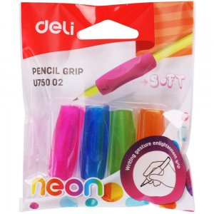 Set 4 Gripuri Cauciucate pentru Creion Deli Neon, Diverse Culori, Grip Creion, Grip Creioane, Gripuri pentru Creioane, Grip de Creioane, Grip Cauciucat, Grip din Cauciuc, Grip Prindere Creion, Gripuri Prindere, Prindere Creion, Grip Confortabil