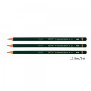 Set 12 Creioane Grafit FATIH, Mine Diferite, Corp de Lemn Hexagonal, Creioane Desen, Creioane Grafit FATIH, Creioane Tehnice, Set Creioane Grafit, Creion Grafit, Creioane pentru Schite si Grafica, Creioane Desen Tehnic