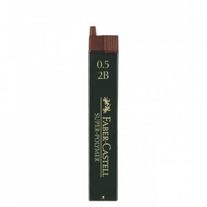 Mina Creion Mecanic Faber – Castell Super – Polymer, Mina 0.5 mm, 2B, Mina pentru Creion, Mina de Tip 2B, Mine pentru Creioane, Mine Faber-Castell, Mina Creion Rezistenta, Mine Creion Mecanic Ieftine, Mina pentru Creion