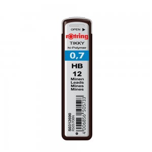Mine Creion Mecanic ROTRING, HB, 0.7 mm, 12 Buc/Set, Rezerve Creioane Mecanice HB, Mine pentru Creioane Mecanice HB, Rezerva Creion Mecanic 0.7 mm, Mina pentru Creioane Mecanice, Rezerve pentru Creioane Mecanice, Instrumente de Scris