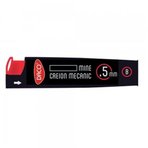 Mine Creion Mecanic DACO, B, 0.5 mm, 20 Buc/Set Rezerve Creioane Mecanice B, Set Mine pentru Creioane Mecanice B, Rezerva Creion Mecanic 0.5 mm, Mina pentru Creioane Mecanice, Rezerve pentru Creioane Mecanice, Instrumente de Scris