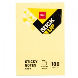 Set 100 Notite Adezive Deli Stick Up, 76x51 mm, Galbene, Bloc Notite Adezive, Notite Adezive la Bloc, Set de Notite Adezive, Sticky Notes, Post It Notes, Notite Sticky, Bloc de Notite Adezive, Notite Adezive Colorate, Notite Adezive Galbene Set 100 Notite Adezive Deli Stick Up, 76x51 mm, Galbene, Bloc Notite Adezive, Notite Adezive la Bloc, Set de Notite Adezive, Sticky Notes, Post It Notes, Notite Sticky, Bloc de Notite Adezive, Notite Adezive Colorate, Notite Adezive Galbene