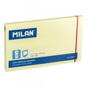 Set 10 Notite Adezive MILAN, 127x76 mm, 100 File, Galben Pal, Post-it, Sticky Notes, Bloc de Hartie, Memo Adeziv, Set Notite Adezive, Post-it-uri, Notite pentru Birou, MILAN Post-it