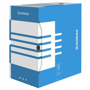 Cutie Arhivare 340x297x155 mm,Carton, Culoare Albastra, Cutii Arhivare Documente DONAU, Cutii Carton Arhivare, Cutii Organizare Documente