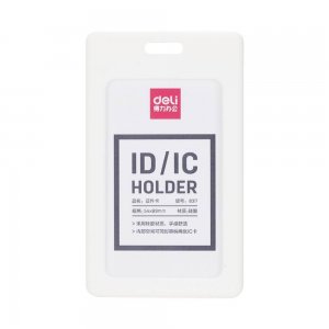 Ecuson Vertical pentru Carduri Deli, Silicon, 54x90 mm, Alb, Ecuson Carduri, Ecuson Legitimatie, Ecusoane Verticale, Ecusoane Carduri, Ecusoane Legitimatie, Ecuson Alb, Ecusoane Albe, Ecusoane pentru Carduri, Ecuson pentru Carduri, Ecuson cu Rama