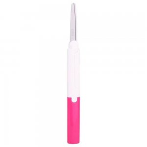 Foarfeca Portabila cu Protectie Deli Vivid, Rosu, 12 cm, Foarfeca Scolara Portabila cu Protectie, Foarfeci Portabile, Foarfece Portabile, Foarfeca Compacta, Foarfeci Compacte, Foarfece Compacte, Foarfeca cu Protectie pentru Scoala