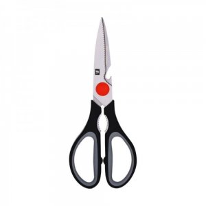 Foarfeca Multifunctionala Bucatarie cu Grip Deli, 21 cm, Neagra, Foarfeca Multifunctionala, Foarfeca Multifunctionala pentru Bucatarie, Foarfeca Multifunctionala pentru Bucatarie cu Grip, Foarfeca Multifunctionala din Material Inoxidabil