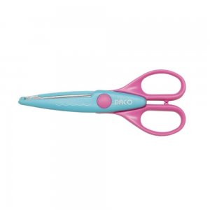 Set 12 Foarfeci DACO Zig-Zag, 16.5 cm, Multicolor, Foarfece Lucru Manual, Foarfece DACO Scrapbooking, Foarfece DACO cu Modele pentru Felicitari, Foarfeca Daco  Zig Zag, Foarfeca cu Lame cu Modele, Foarfeca pentru Hartie si Carton