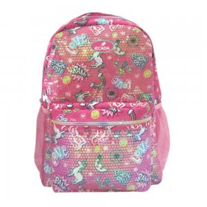 Ghiozdan Ecada, 2 Fermoare, Bretele Captusite, Model Unicorni, Poliester, Multicolor, Ghiozdan Scolar, Ghiozdan Scolari, Ghiozdane Scoala, Ghiozdan Adolescenti, Ghiozdane Ecada, Ghiozdan Multicolor, Ghiozdan Mare, Rechizite Scolare