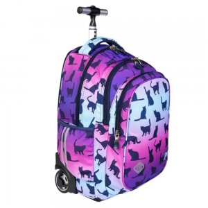 Ghiozdan Tip Troller Majewski, Fete, 3 Compartimente, 2 Buzunare, TB-01, Night Cats, Gama St. Right, Multicolor Ghiozdan Tip Troller Majewski, Fete, 3 Compartimente, 2 Buzunare, TB-01, Night Cats, Gama St. Right, Multicolor