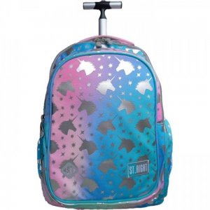 Ghiozdan Tip Troller Majewski, Fete, 3 Compartimente, 2 Buzunare, TB-01, Ombre Unicorn, Gama St. Right, Multicolor Ghiozdan Tip Troller Majewski, Fete, 3 Compartimente, 2 Buzunare, TB-01, Ombre Unicorn, Gama St. Right, Multicolor