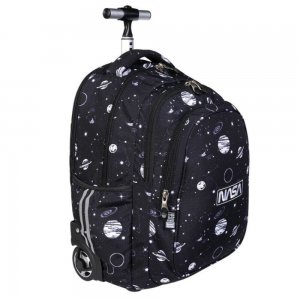 Ghiozdan Tip Troller Majewski, Baieti, 3 Compartimente, 2 Buzunare, TB-01, Planets, Gama St. Right, Negru cu Alb Ghiozdan Tip Troller Majewski, Baieti, 3 Compartimente, 2 Buzunare, TB-01, Planets, Gama St. Right, Negru cu Alb