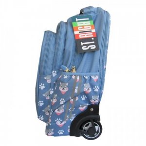 Ghiozdan Tip Troller Majewski, Fete, 3 Compartimente, 2 Buzunare, TB-01, Shiba, Gama St. Right, Albastru Ghiozdan Tip Troller Majewski, Fete, 3 Compartimente, 2 Buzunare, TB-01, Shiba, Gama St. Right, Albastru