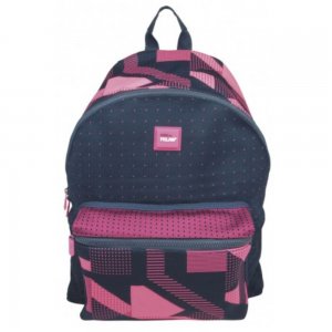 Ghiozdan ECADA pentru Fete, Inaltime 42 cm, Buzunar Interior cu Protectie pentru Laptop, Material Poliester, Culoare Negru/Roz, Ghiozdane Scolari, Ghiozdane Scolare, Ghiozdan Fete, Ghiozdane Adolescenti, Ghiozdane ECADA, Ghiozdan Scolar