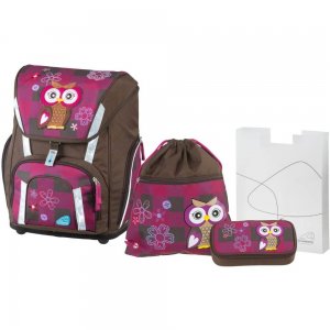 Set Ghiozdan Etui Cutie Carti si Sac Sport Schneiders The Owl Smart, 31x40x22 cm, Multicolor, Poliester, Set pentru Scoala, Set Genti Scoala, Rucsac Scoala, Rucsacuri Scoala, Ghiozdane Scoala, Set Ghiozdan si Penar, Set Rucsac Penar, Ghiozdan Echipat