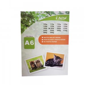 Set 20 Hartii Foto Glossy A6 i-Aicon, 180 g/m2, Hartie Foto pentru Imprimanta, Hartii Foto pentru Imprimanta, Set Hartii Foto pentru Imprimanta, Seturi de Hartii Foto pentru Imprimanta, Hartie Foto pentru Imprimante 