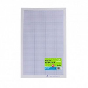 Hartie Milimetrica A3 ECADA, 100 Coli/Top, 60 g/m², Hartie Milimetrica pentru Desen Tehnic, Hartie Milimetrica pentru Schite, Foaie Milimetrica, Hartie Speciala, Coli Milimetrice, Foi Milimetrice A3, Produse din Hartie, Instrumente de Desen si Proiectare