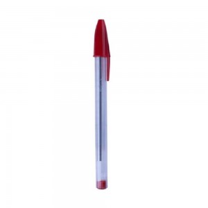 Pix de Unica Folosinta cu Corp Transparent, Culoare Rosu Pix de Unica Folosinta cu Corp Transparent, Culoare Rosu