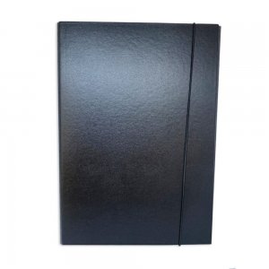 Mapa din Carton cu Elastic, 245x320x30 mm, Max. 300 Coli, Neagra, Mapa pentru Documente, Mapa pentru Organizat, Mapa pentru Depozitare