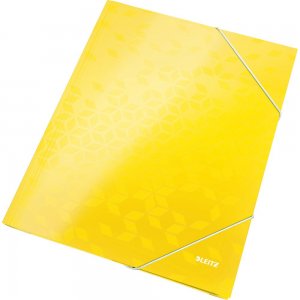 Mapa din Carton cu Elastic Leitz Wow, A4, Galben Metalizat, Mapa A4 cu Elastic, Mapa Carton cu Elastic, Mapa Carton A4, Mapa de Carton cu Elastic, Mape de Carton cu Elastice, Mape din Carton cu Elastice, Mapa Galbena Metalizata