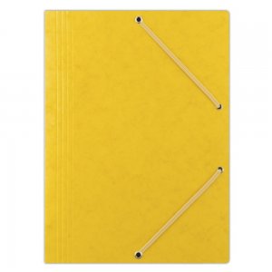 Set 10 Mape din Carton A4 cu Burduf si Elastic pe Colturi, Galbena, Mapa OFFICE Products, Mapa pentru Documente, Mapa pentru Organizat, Mapa pentru Depozitat