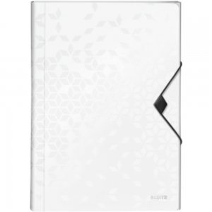 Mapa din Plastic A4 Leitz Wow, Alb Metalizat, 6 Compartimente, Mapa Proiecte, Mapa Prezentare A4, Mapa Leitz, Mapa Proiecte  Leitz, Mapa Compartimente Leitz, Mapa Proiecte Compartimente Leitz