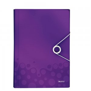 Mapa din Plastic A4 Leitz Wow, Mov Metalizat, 6 Compartimente, Mapa Proiecte, Mapa Prezentare A4, Mapa Leitz, Mapa Proiecte  Leitz, Mapa Compartimente Leitz, Mapa Proiecte Compartimente Leitz