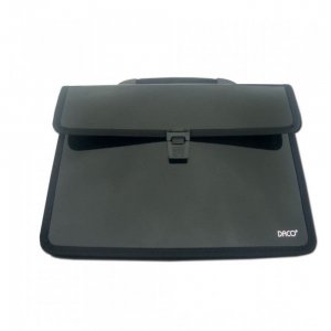 Mapa Plastic DACO, 332x235x90 mm, 2 Compartimente si Maner, Neagra, Mape din Plastic, Mapa pentru Documente, Mapa Documente Plastic, Mape Arhivare, Dosare Documente, Dosar Arhivare, Dosare Plastic, Mape cu Maner