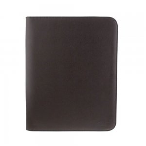 Mapa cu Calculator si Fermoar DACO, 36x28x2.5 cm, Imitatie Piele, Bloc Notes A4 20 Coli, Culoare Maro, Mape din Pele, Mape pentru Acte, Mape Conferinta, Mapa din Piele pentru Documente, Mapa Office