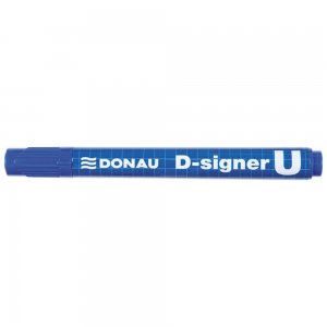 Set 10 Markere Permanente DONAU D-Singer U, Varf Rotund, Scriere 2-4 mm, Albastru, Marker Permanent, Accesorii Birou, Instrumente de Scris