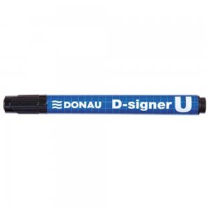 Set 10 Markere Permanente DONAU D-Singer U, Varf Rotund, Scriere 2-4 mm, Negru, Marker Permanent, Accesorii Birou, Instrumente de Scris