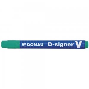 Set 10 Markere Permanente DONAU D-Singer U, Varf Tesit, Scriere 2-4 mm, Verde, Marker Permanent, Accesorii Birou, Instrumente de Scris