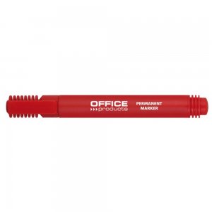 Set 12 Markere Permanente OFFICE Products, Varf Rotund, Scriere 1-3 mm, Rosu, Marker Permanent, Accesorii Birou, Instrumente de Scris