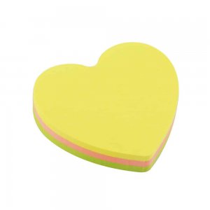 Notite Adezive in Forma de Inima, 75x75 mm