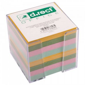 Rezerva Cub Hartie Color D.Rect, 800 Coli, 9x9 cm, Suport Plastic