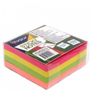 Notite Adezive FORPUS, 75x75 mm, 320 File, 4 Culori Neon, Notes-uri, Post-it, Sticky-Notes, Notite Autoadezive Neon, Cub Notite Adezive, Set Notite Adezive 320 File, Set Post-it-uri, Cub Notite de Hartie Adezive, Post-it Notes, Notite Adezive pentru Birou