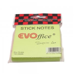 Notite Adezive EVOffice, Dimensiunea 75x75 mm, Culoare Verde Neon, 100 File, Ideale pentru Mesaje si Memento-uri Notite Adezive EVOffice, Dimensiunea 75x75 mm, Culoare Verde Neon, 100 File, Ideale pentru Mesaje si Memento-uri