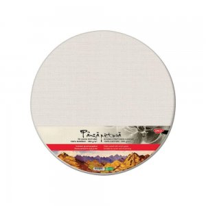 Panza Pictura pe Sasiu Rotund DACO, Diametru 30 cm, 380 g/m², 3 Straturi de Grund Preaplicat, Panza Pictura, Panza pe Sasiu Rotund, Panza pe Sasiu Bumbac, Sasiu cu Panza, Sasiu cu Panza Bumbac, Panza pe Sasiu Lemn, Materiale Pictura, Panza Rotunda Pictura