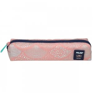 Penar Tip Borseta cu un Fermoar Milan 1129SL4P, Material Textil, Roz, Penar Scoala, Penare Neechipate, Penar Elev, Penare Elevi, Penare Studenti, Penar Studenti, Penar pentru Scoala, Penare pentru Scoala, Penar Milan, Penar Roz, Penare Roz
