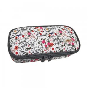 Penar Tip Borseta cu un Fermoar Daco PE646, Model Floral, Material Textil, Multicolor, Penar Scoala, Penare Neechipate, Penar Elev, Penare Elevi, Penare Studenti, Penar Studenti, Penar pentru Scoala, Penare pentru Scoala, Penar Daco, Penar Colorat