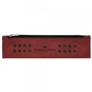 Etui Instrumente de Scris Faber-Castell Grip, Rosu Marsala Melange, Etui Scoala, Etuie Neechipate, Etui Elev, Etuie Elevi, Penare Studenti, Penar Studenti, Penar pentru Scoala, Etui pentru Scoala, Penar Faber-Castell, Penar Rosu, Etui Rosu, Penar de Elevi