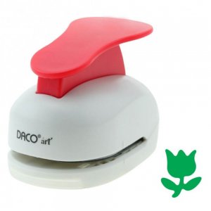 Perforator DACO Hobby, Model Lalea, Plastic/Metal, Perforare 5 cm, Multicolor, Perforatoare Lucru Manual, Perforator Lalea, Perforatoare Activitati Creative, Perforator pentru Felicitari si Invitatii, Perforatoare cu Model