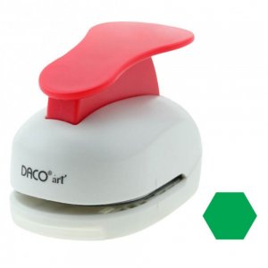Perforator DACO Hobby, Model Hexagon, Plastic/Metal, Perforare 5 cm, Multicolor, Perforatoare Lucru Manual, Perforator Hexagon, Perforator Activitati Creative, Perforator pentru Felicitari si Invitatii, Perforatoare cu Model Hexagon