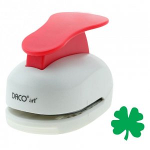 Perforator DACO Hobby, Model Trifoi, Plastic/Metal, Perforare 5 cm, Multicolor, Perforator Lucru Manual, Perforator Trifoi, Perforator Activitati Creative, Perforator pentru Felicitari si Invitatii, Perforatoare cu Model Trifoi