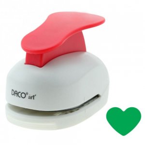 Perforator DACO Hobby, Model Inima, Plastic/Metal, Perforare 5 cm, Multicolor, Perforator Lucru Manual, Perforator Inima, Perforator Activitati Creative, Perforator pentru Felicitari si Invitatii, Perforatoare cu Model Inima