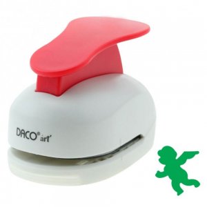 Perforator DACO Hobby, Model Ingeras, Plastic/Metal, Perforare 5 cm, Multicolor, Perforator Lucru Manual, Perforator Ingeras, Perforator Activitati Creative, Perforator pentru Felicitari si Invitatii, Perforatoare cu Model Ingeras