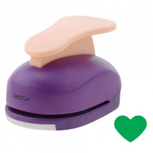 Perforator DACO Hobby, Model Inima 1, Plastic/Metal, Perforare 7.6 cm, Multicolor, Perforator Lucru Manual, Perforator Model Inima, Perforator Activitati Creative, Perforator pentru Felicitari si Invitatii, Perforatoare cu Model