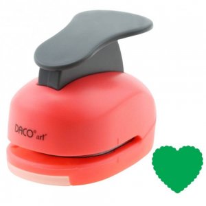 Perforator DACO Hobby, Model Inima, Plastic/Metal, Perforare 3.8 cm, Multicolor, Perforatoare Lucru Manual, Perforator Inima, Perforatoare Activitati Creative, Perforatoare pentru Felicitari si Invitatii, Perforatoare cu Model